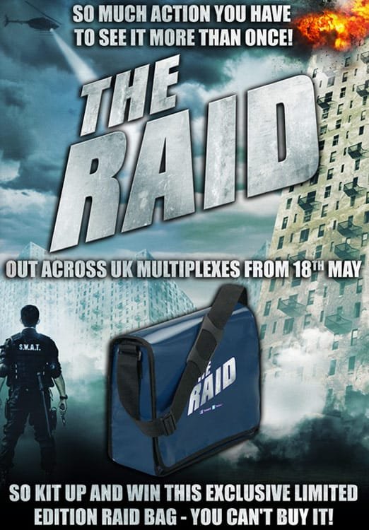 Enter our competition and win an exclusive The Raid record bag! title=